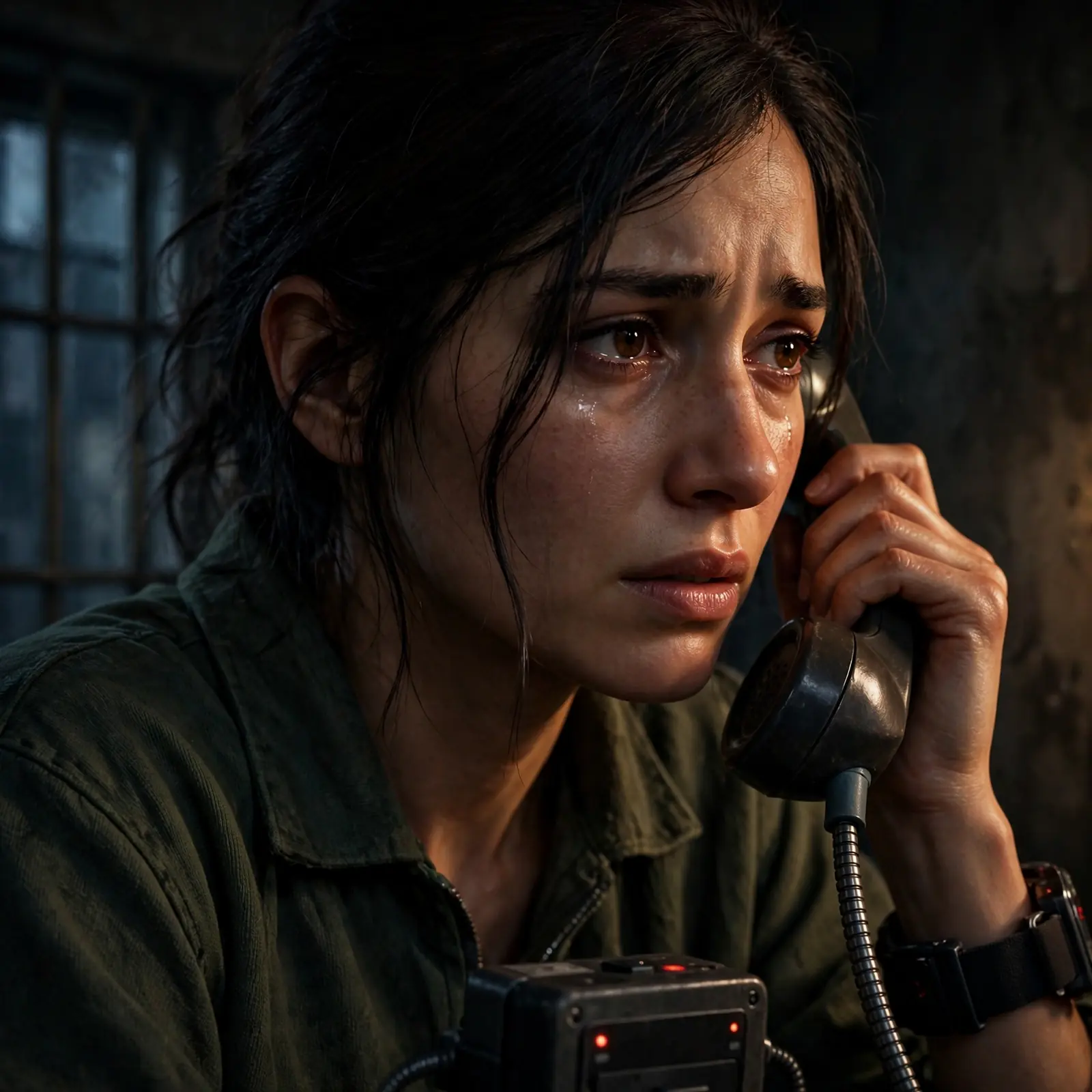 Lucia on a phone call